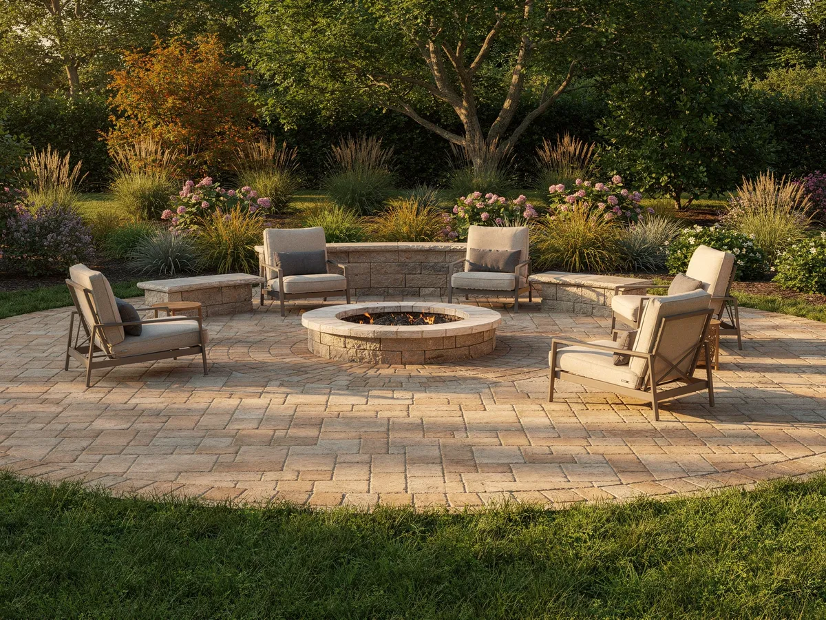 Backyard patio & fire pit - Geneva